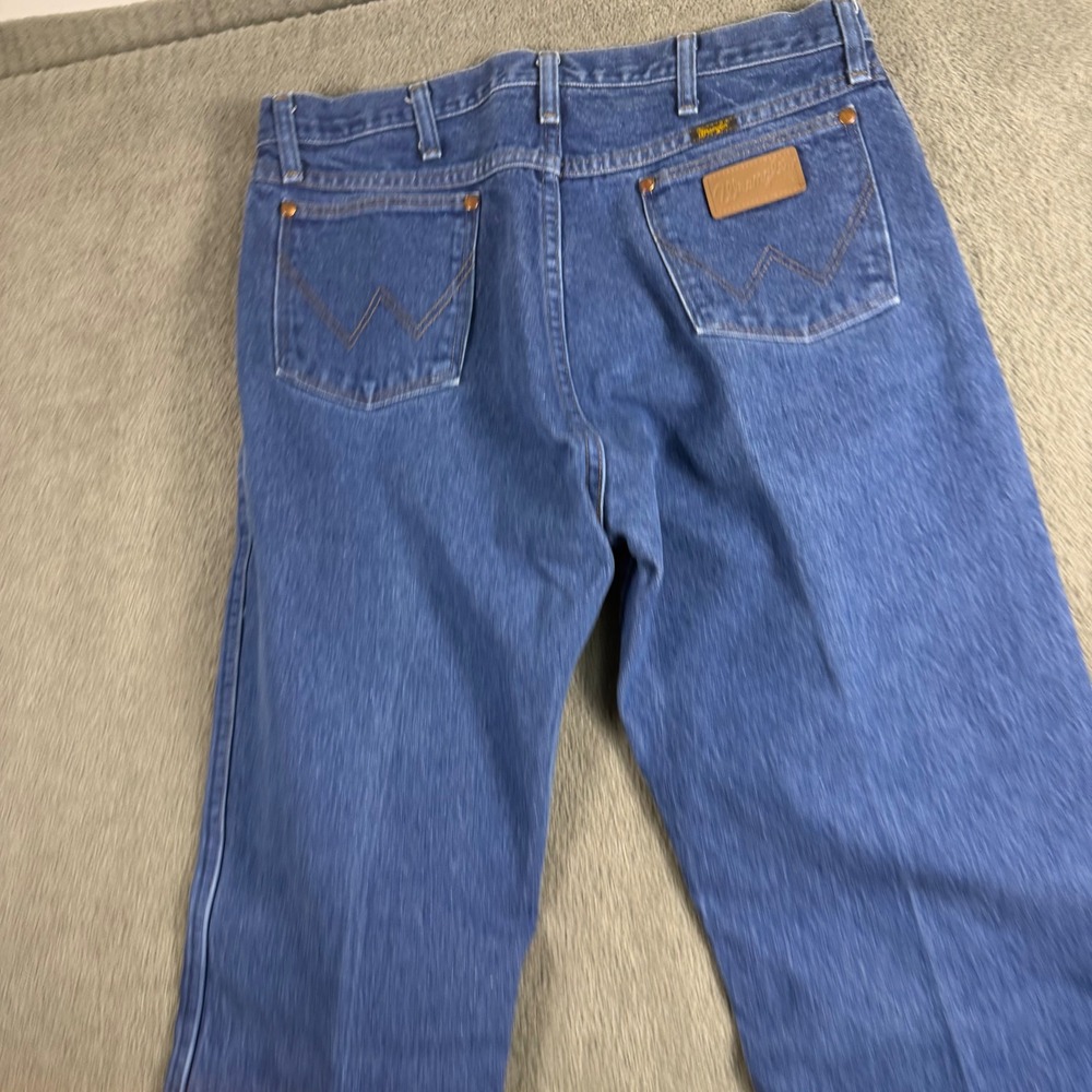 Wrangler 13MWZ Cowboy Cut Original Fit Mens Jeans Blue 36x34 Medium Wash